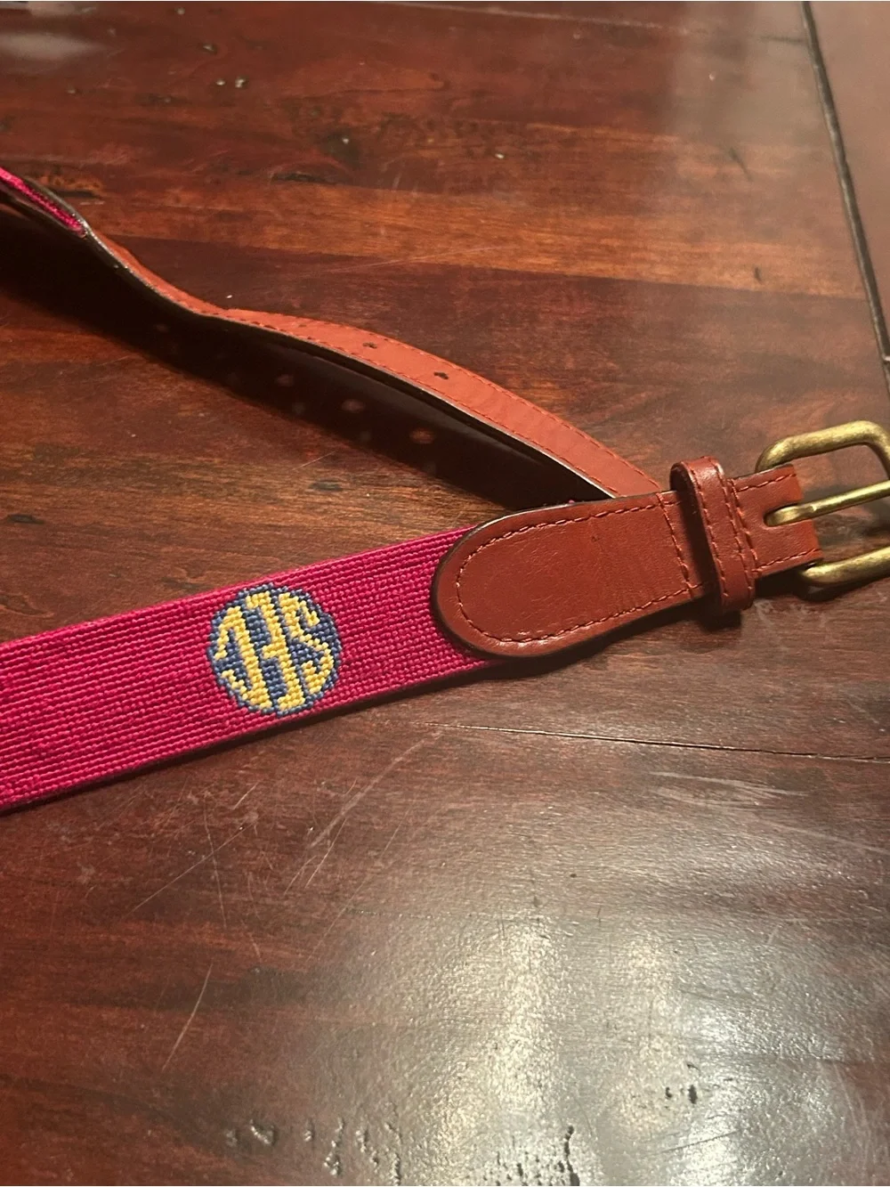 Smathers & Branson Men's SEC A&M Needlepoint Belt 34